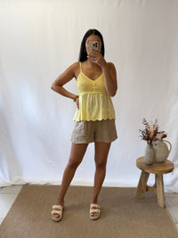 Top crochet jaune - Louisy