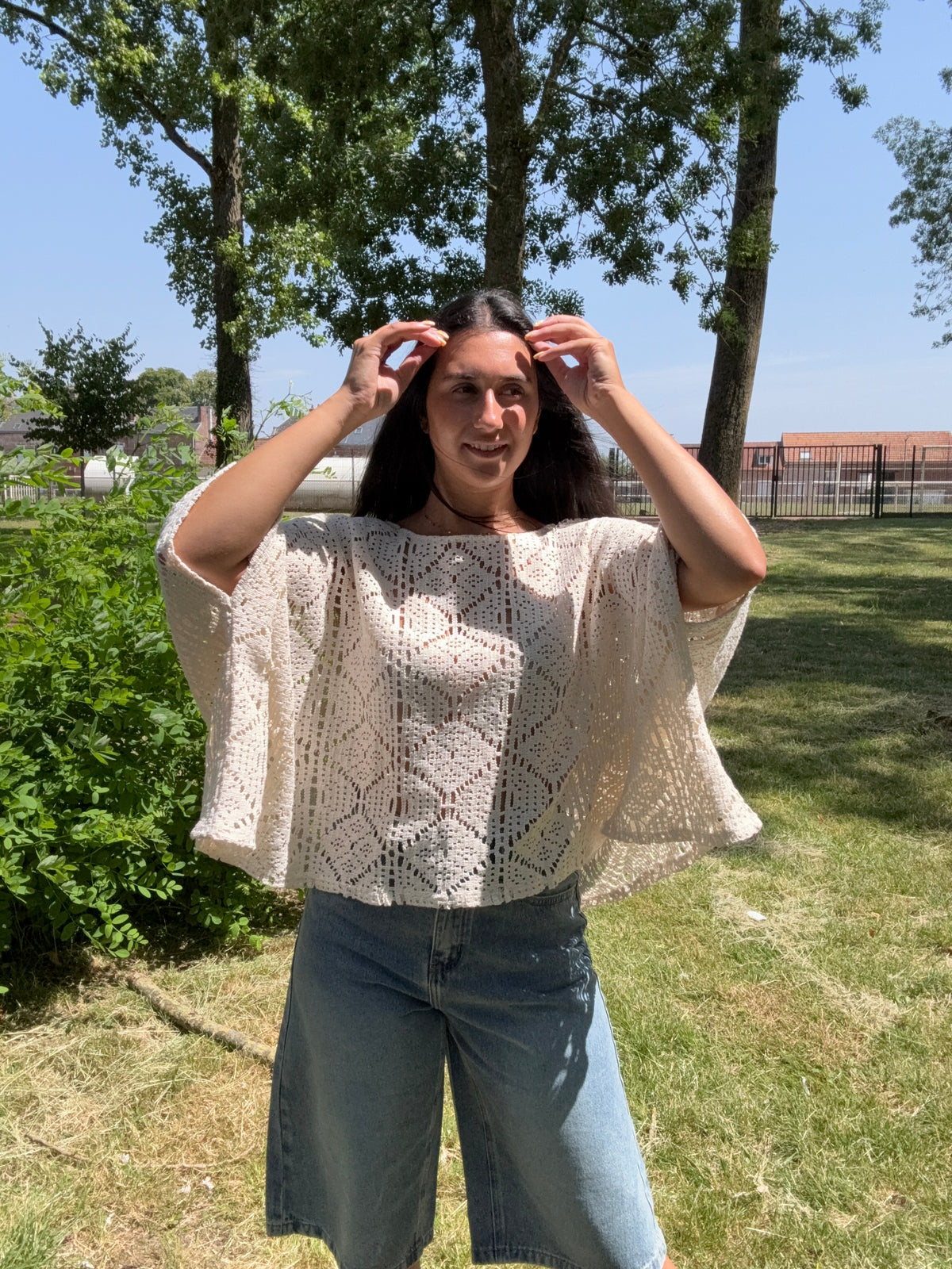 Haut crochet chauve souris - Nadia