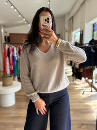 Pull beige fonce - Nina