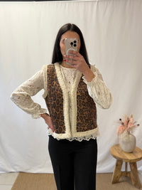 Gilet moumoute léopard - Madrid