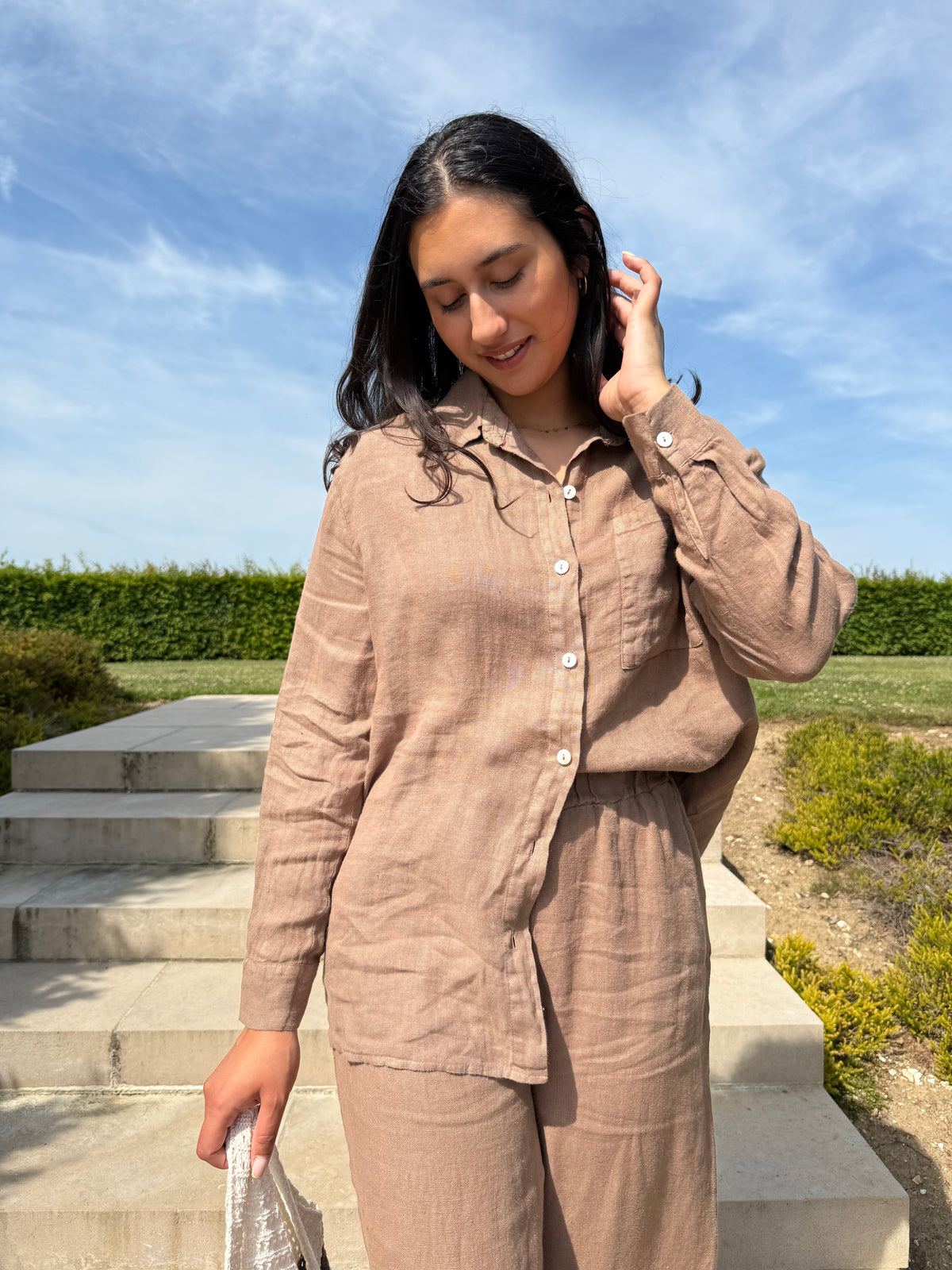 Chemise lin choco - Louise