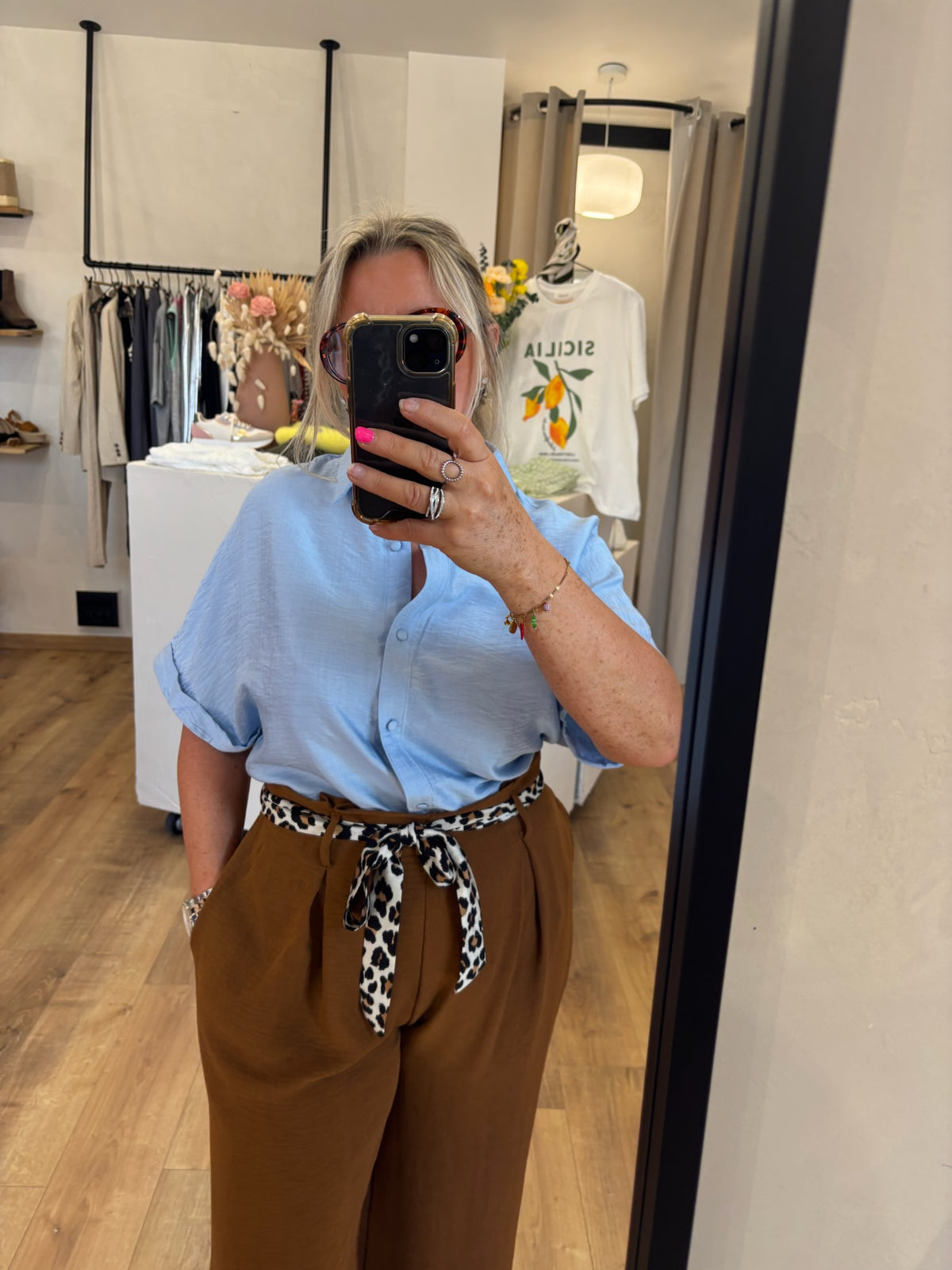 Blouse bleu ciel - Aurelo