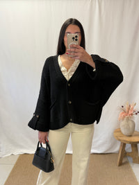 Cardigan tricot noir - Denis