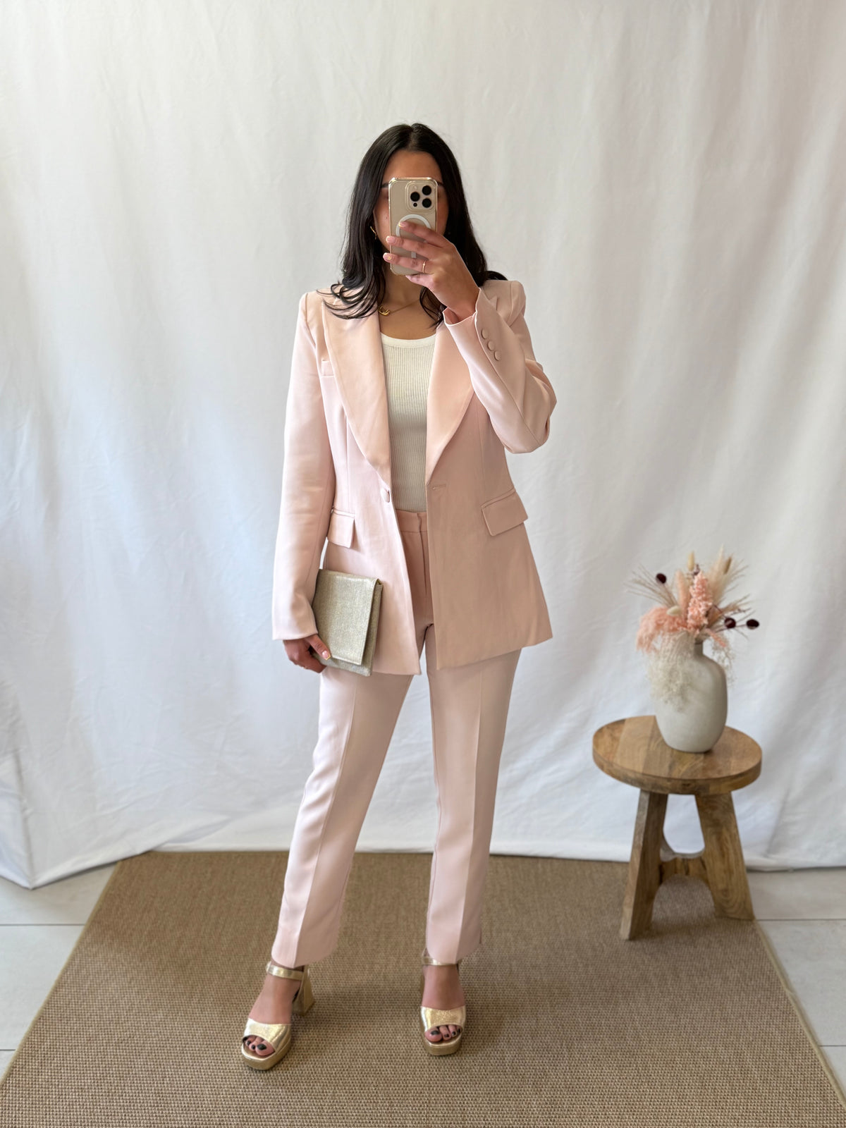 Pantalon cigarette rose - Aurel