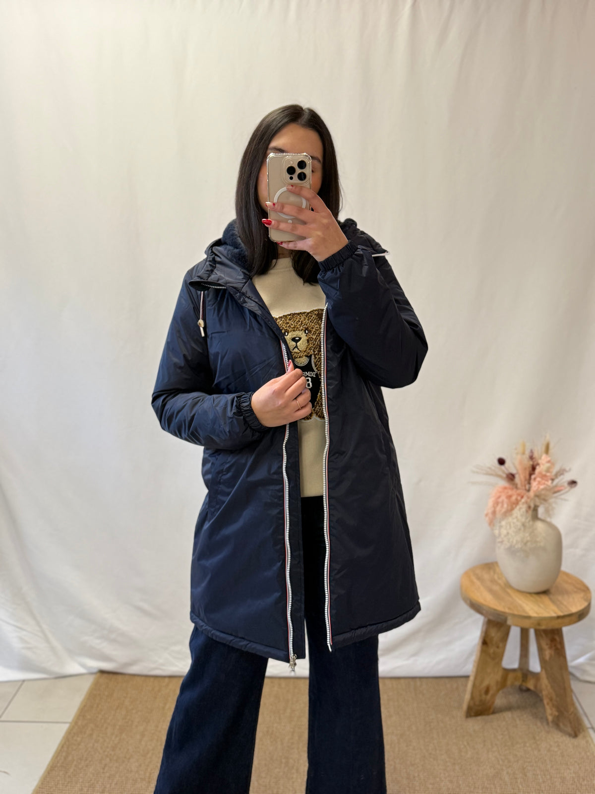 Parka fourrée marine - Leon