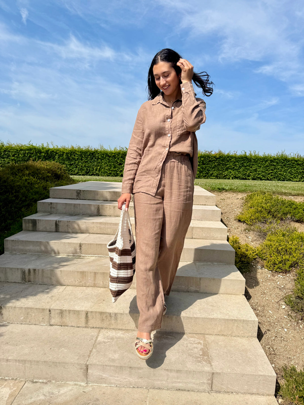 Chemise lin choco - Louise