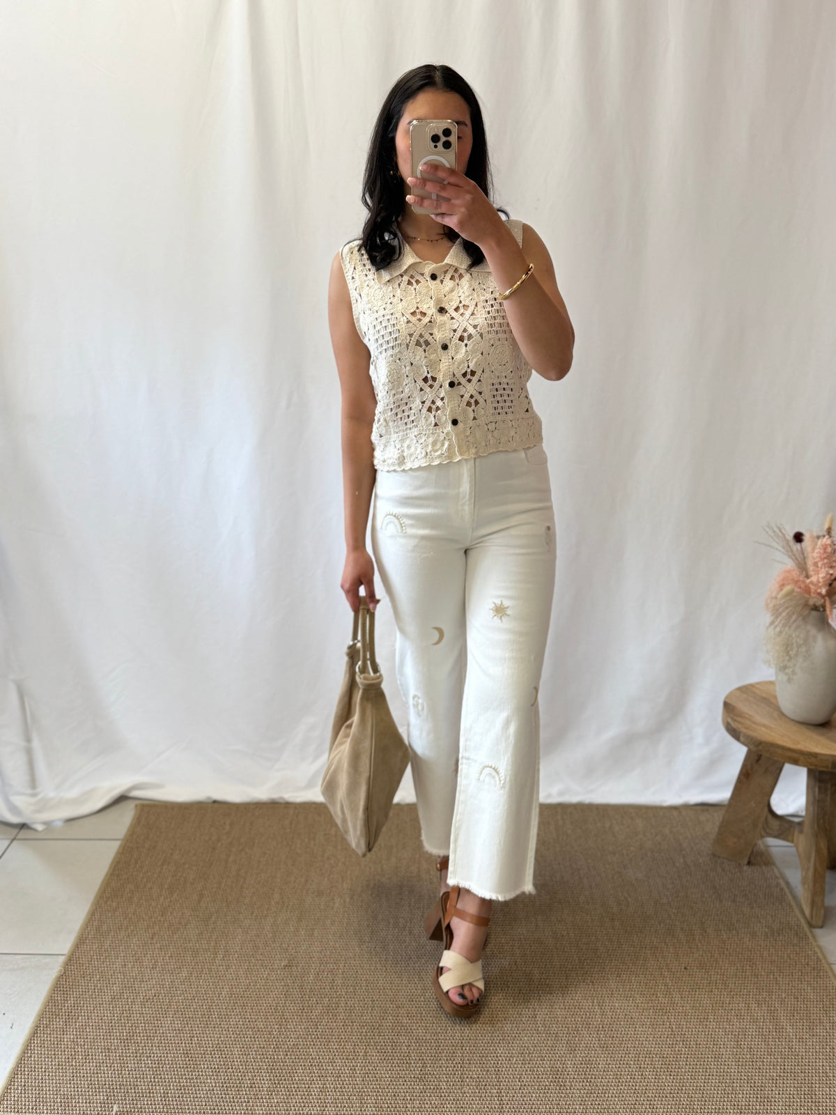 Jean blanc motifs - Solal