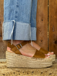 Sandales Paille Camel - Roma