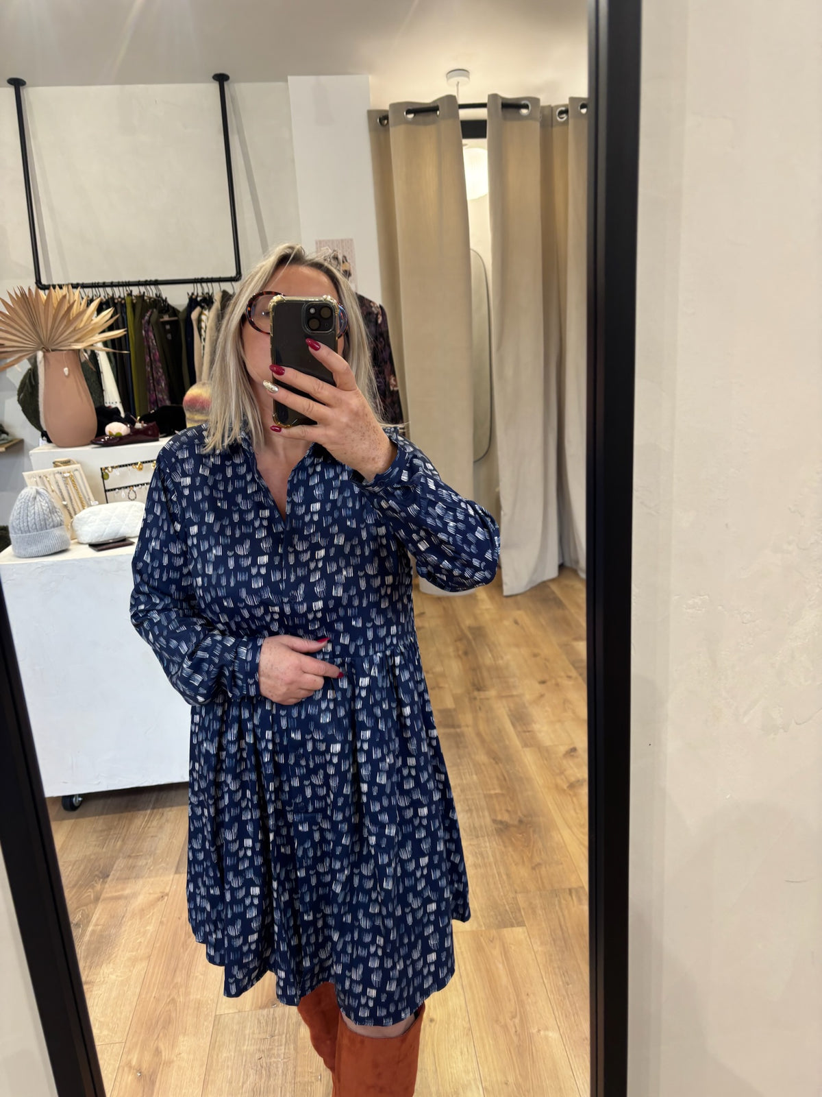 Robe motifs bleu - Ida