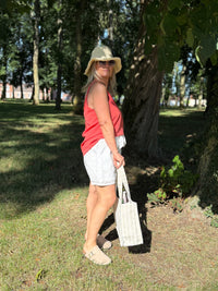 Top broderie corail - Coralie