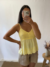 Top crochet jaune - Louisy