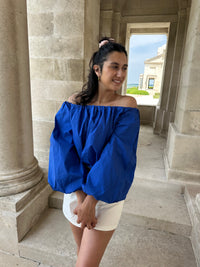 Blouse bleu royal - Lucass