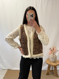 Gilet moumoute léopard - Madrid