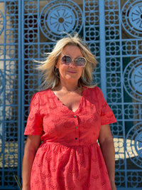 Robe broderie corail - Lou