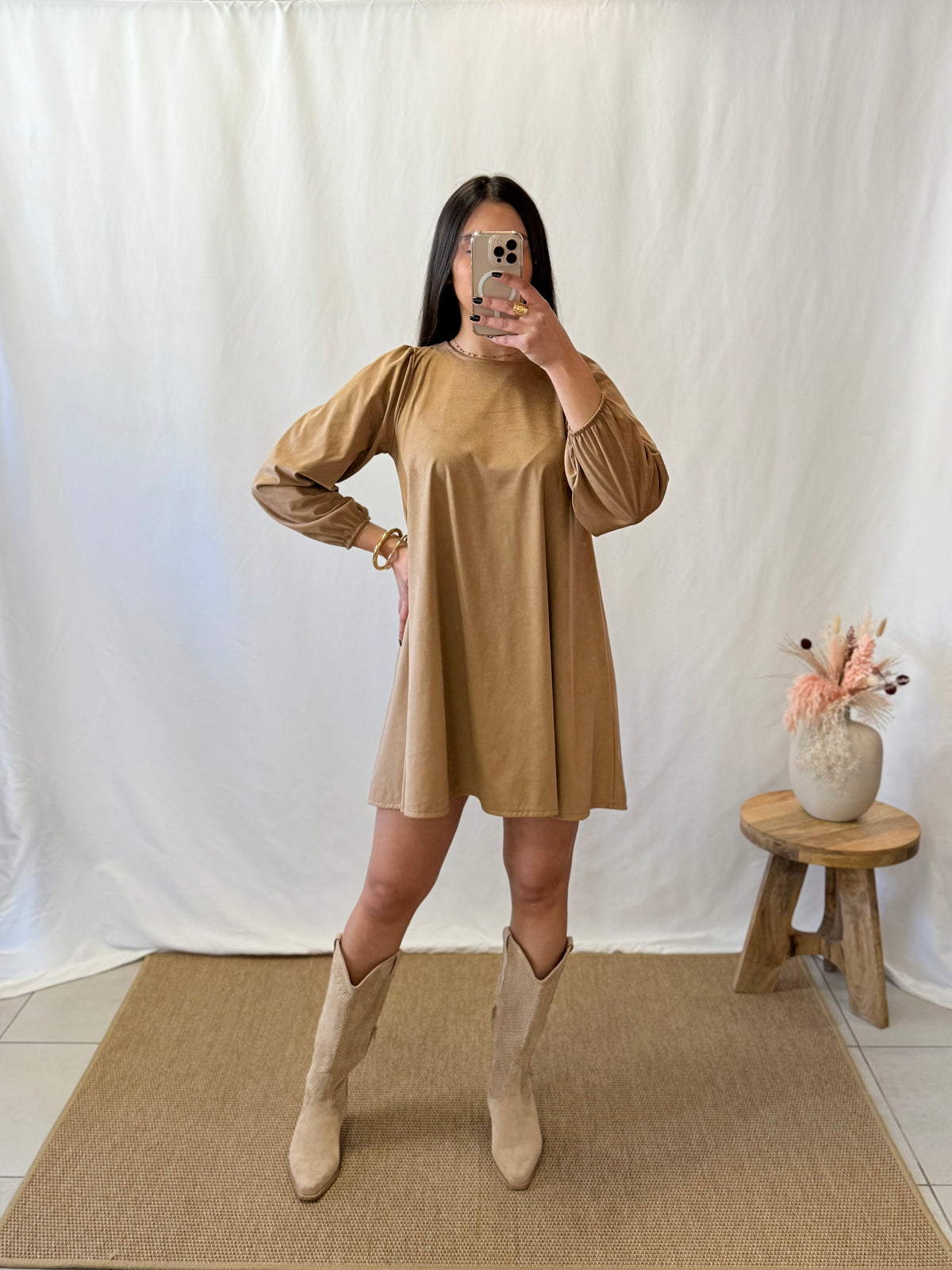 Robe daim Camel - Vanes