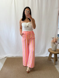 Pantalon gaz de coton - Rayure