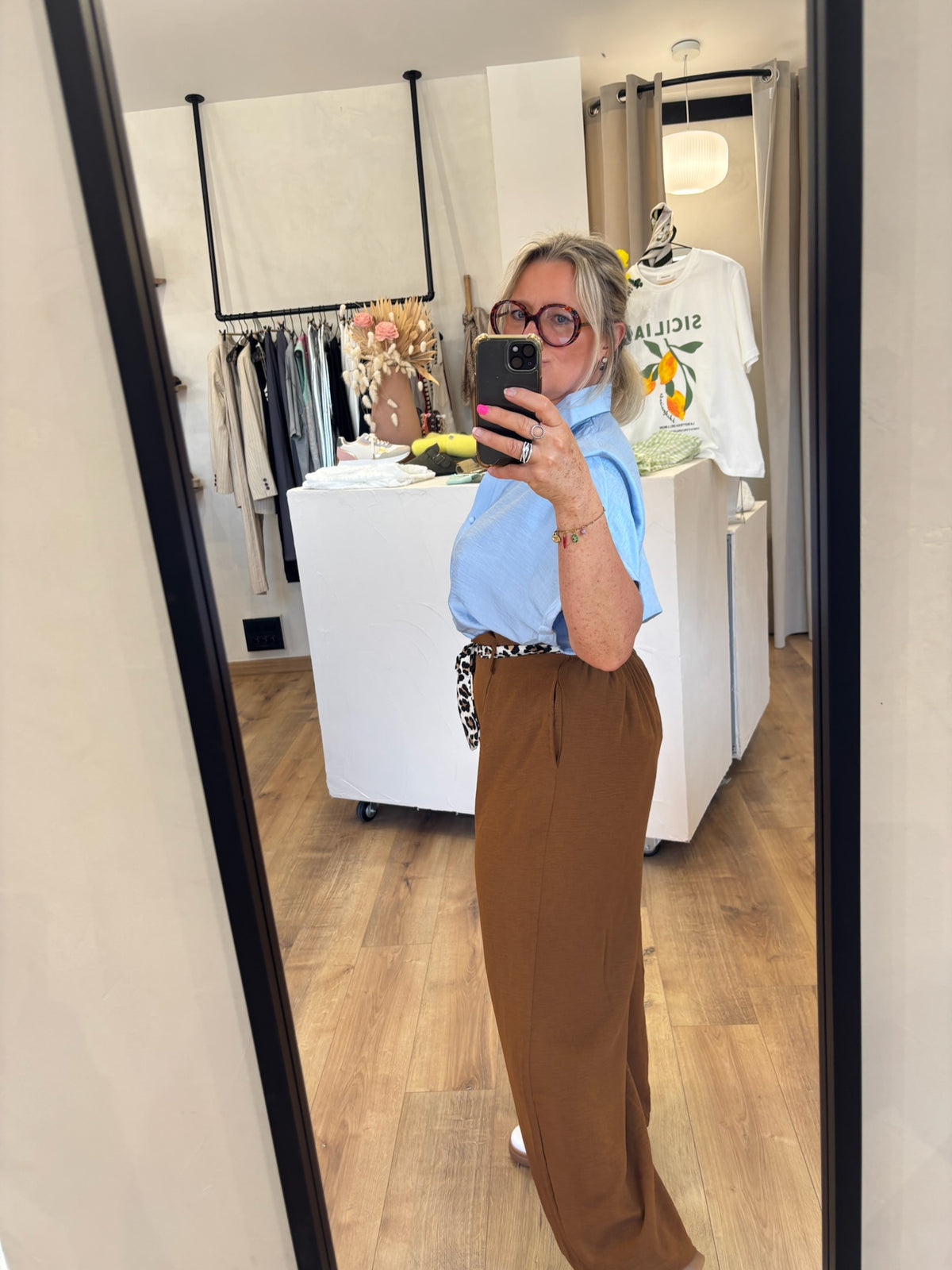 Pantalon fluide Camel - Alix