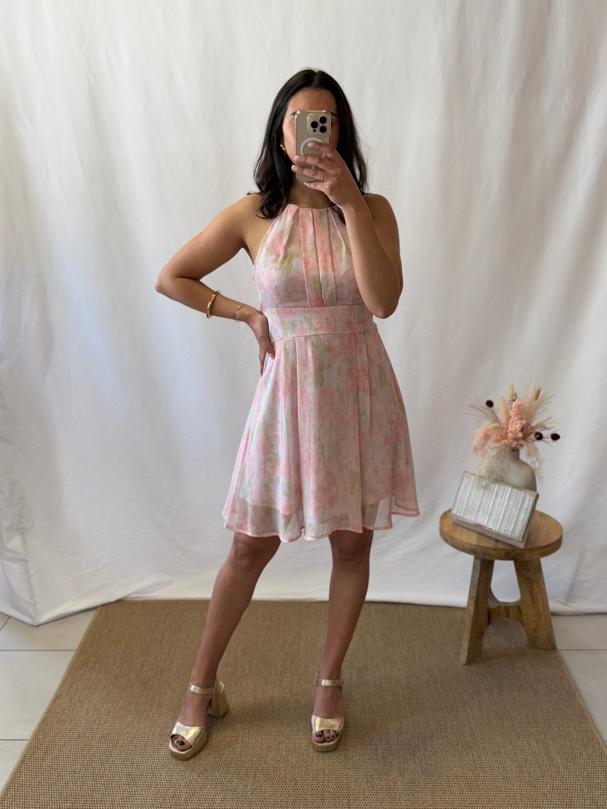 Robe courte rose - Nelo