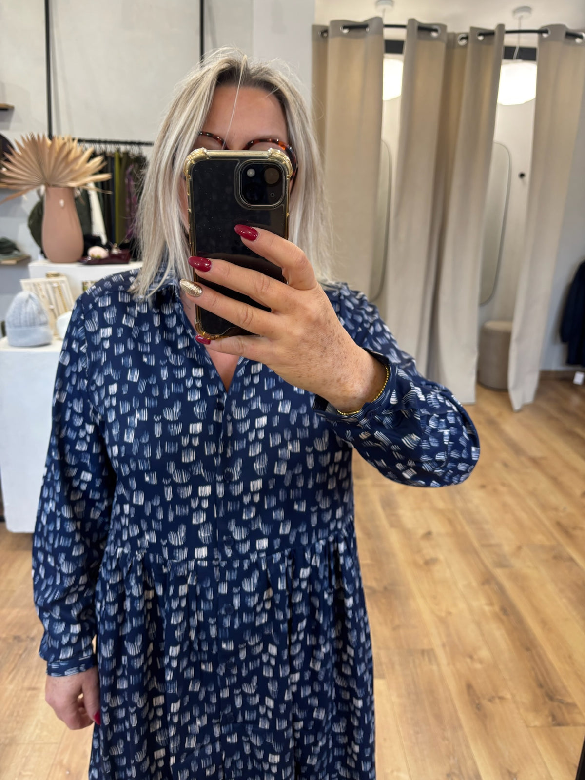 Robe motifs bleu - Ida