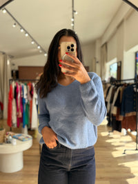 Pull bleu jean - Nina