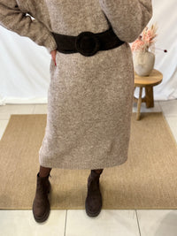 Robe longue taupe - Elio