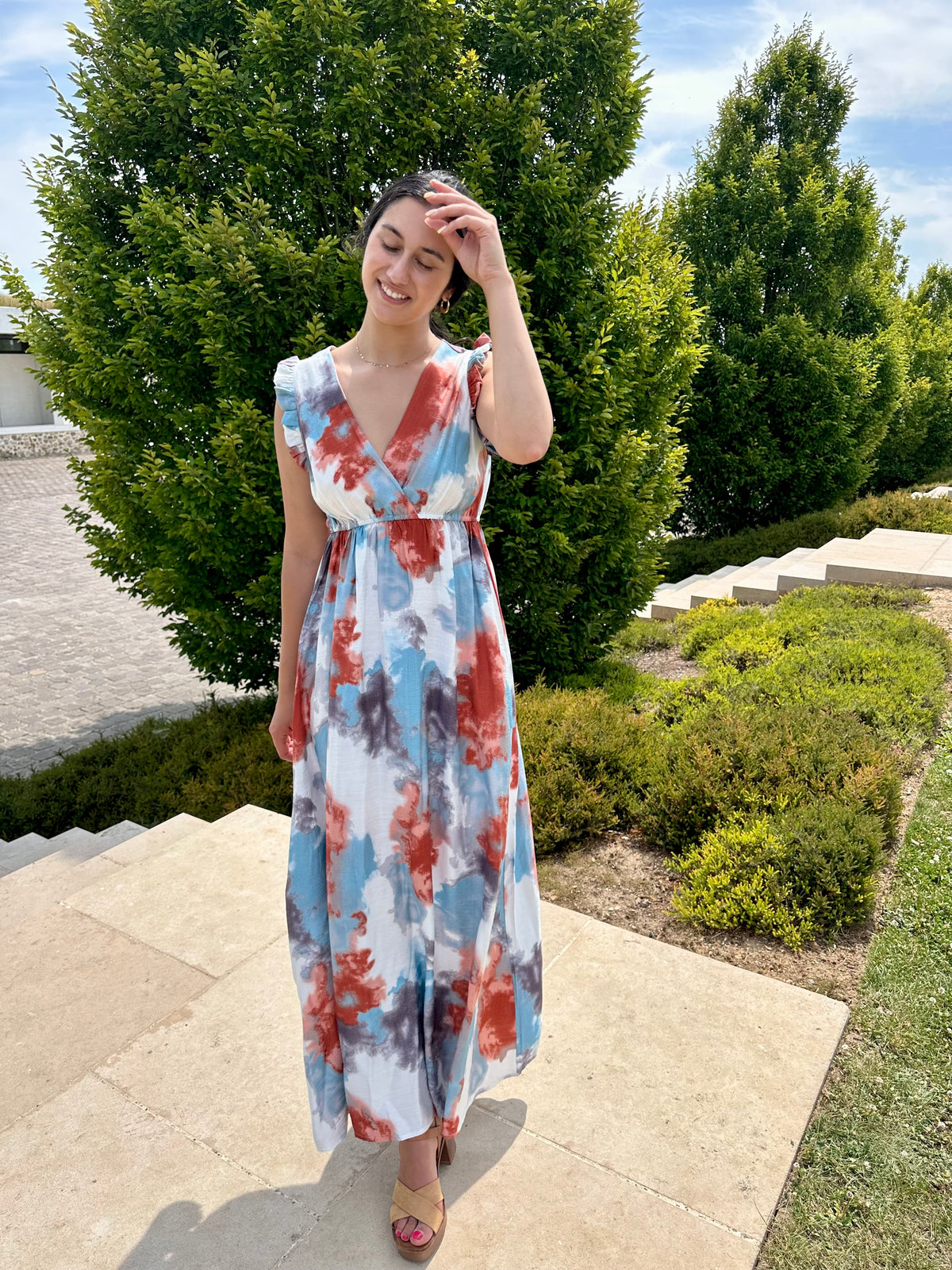 Robe longue terracotta - Anais