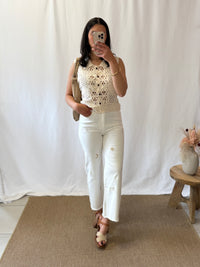 Jean blanc motifs - Solal