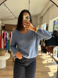 Pull bleu jean - Nina