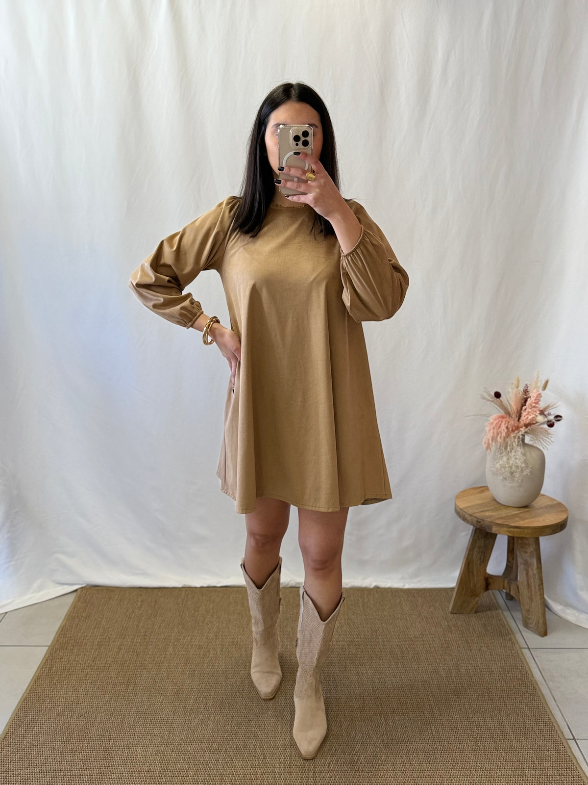 Robe daim Camel - Vanes