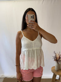 Top crochet blanc - Louisy