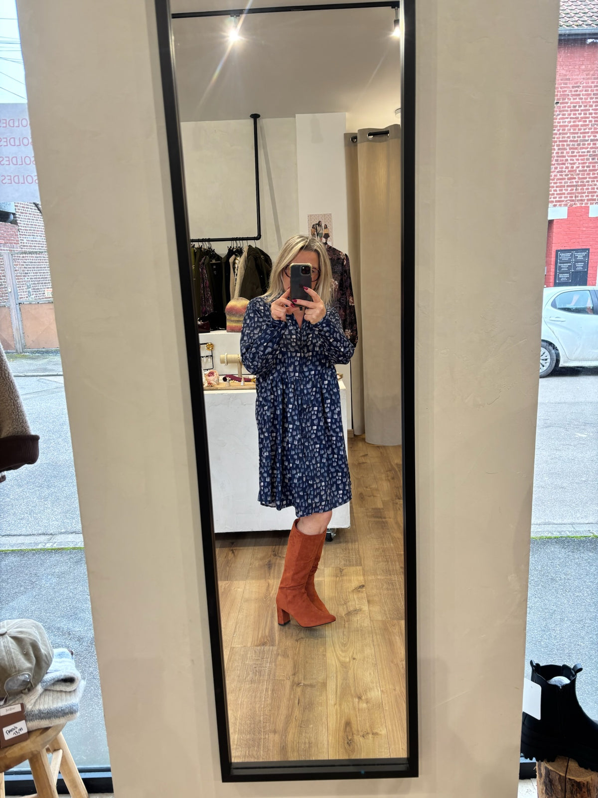 Robe motifs bleu - Ida