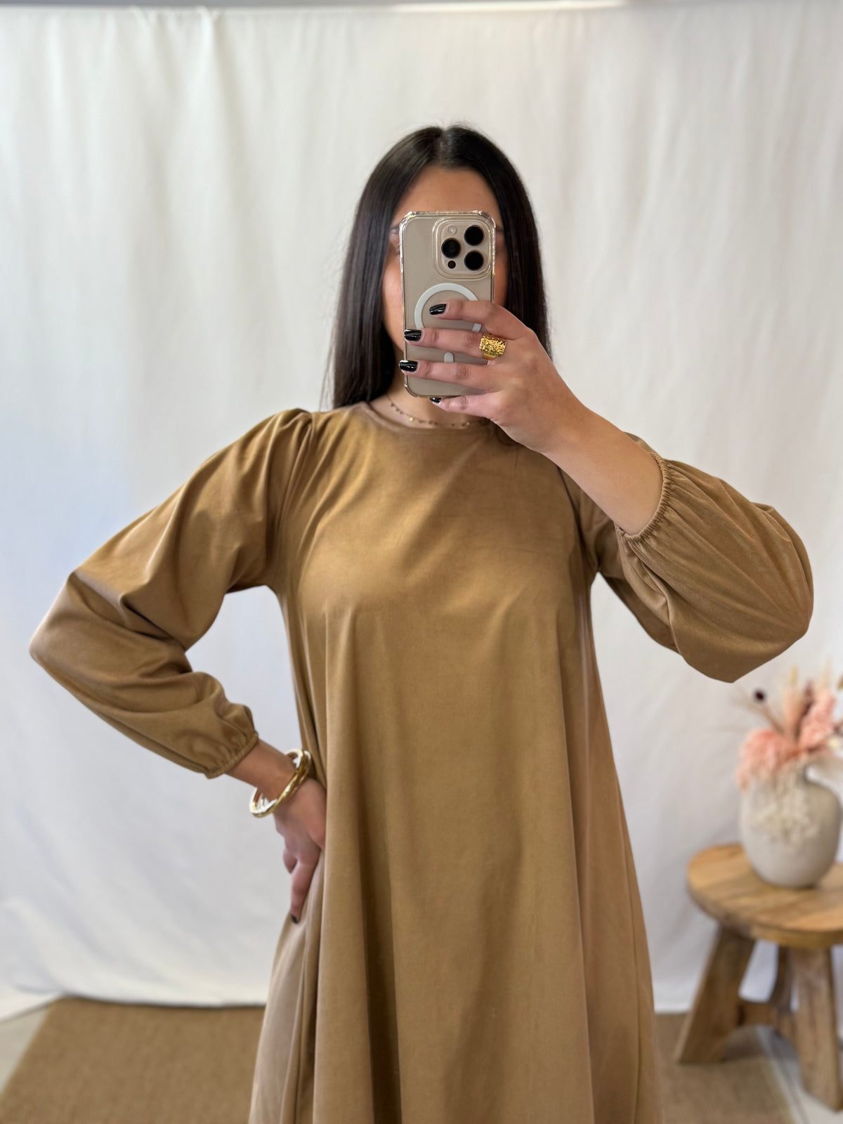 Robe daim Camel - Vanes