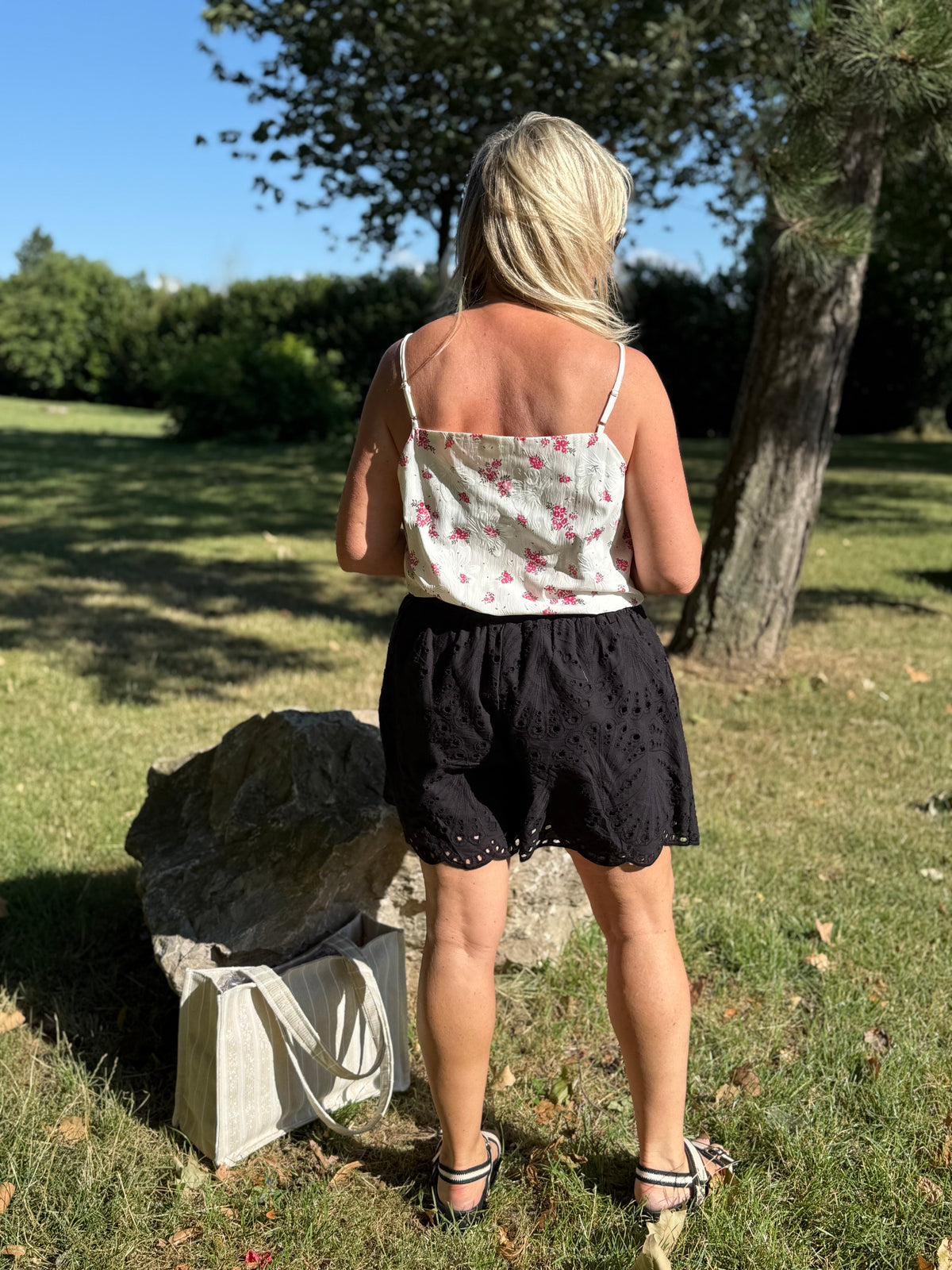 Short broderie noir - Lola