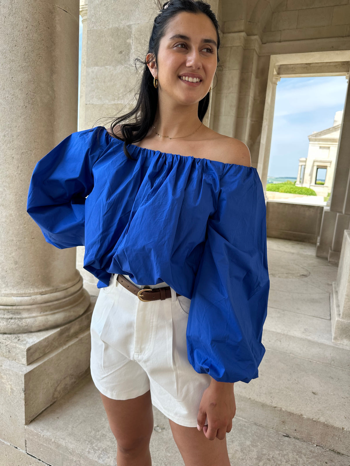 Blouse bleu royal - Lucass