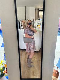 Robe courte motifs beige - Sophia