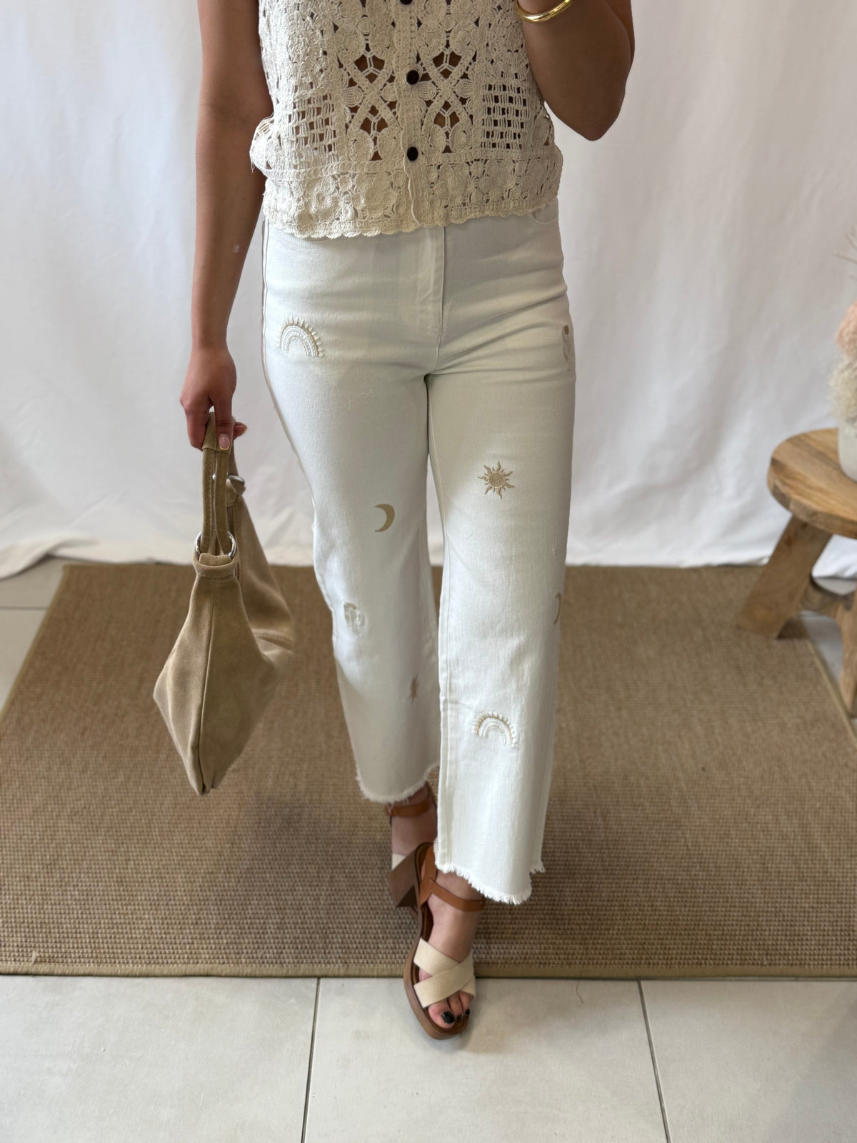 Jean blanc motifs - Solal