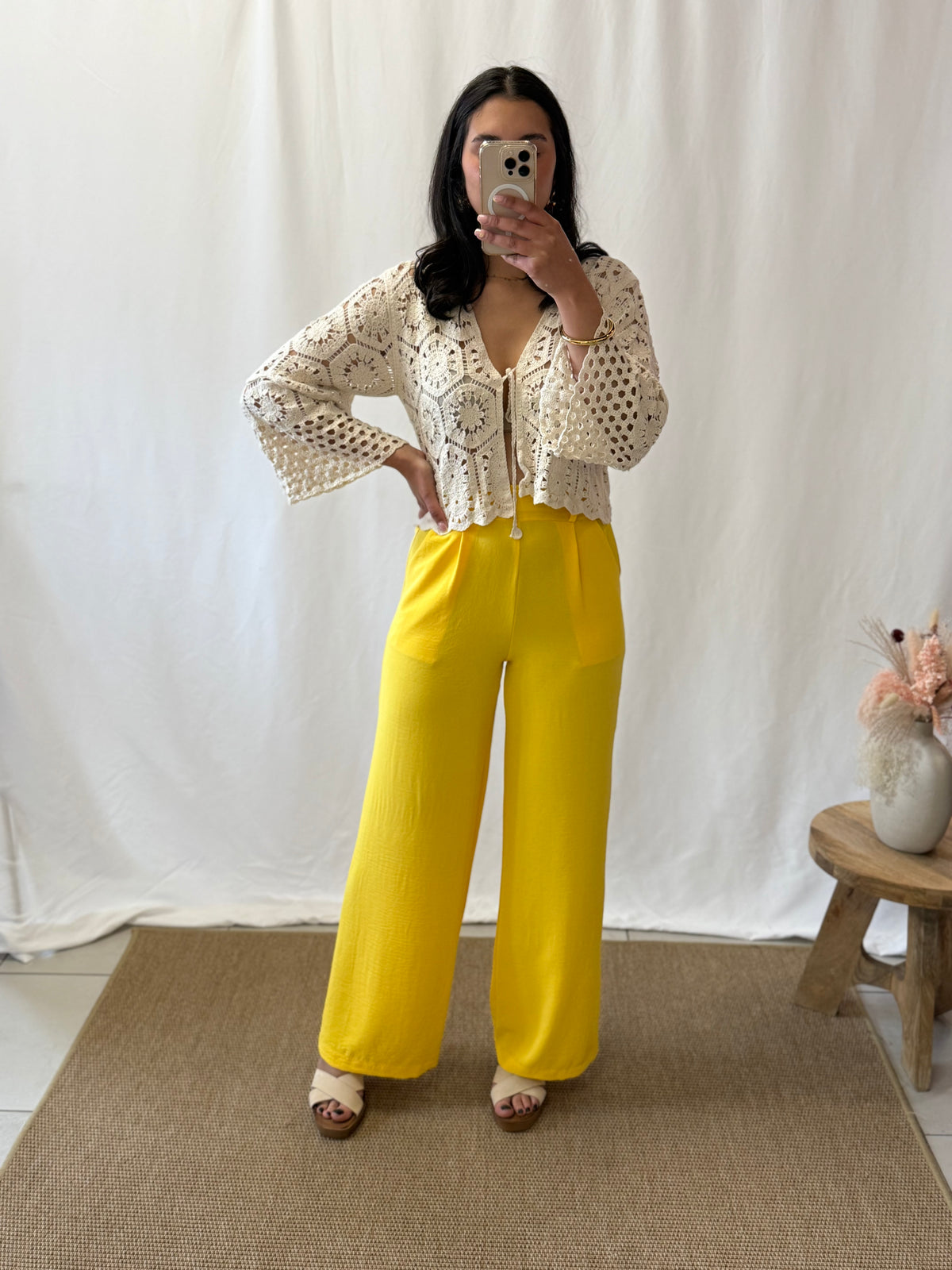 Pantalon fluide jaune - Paula