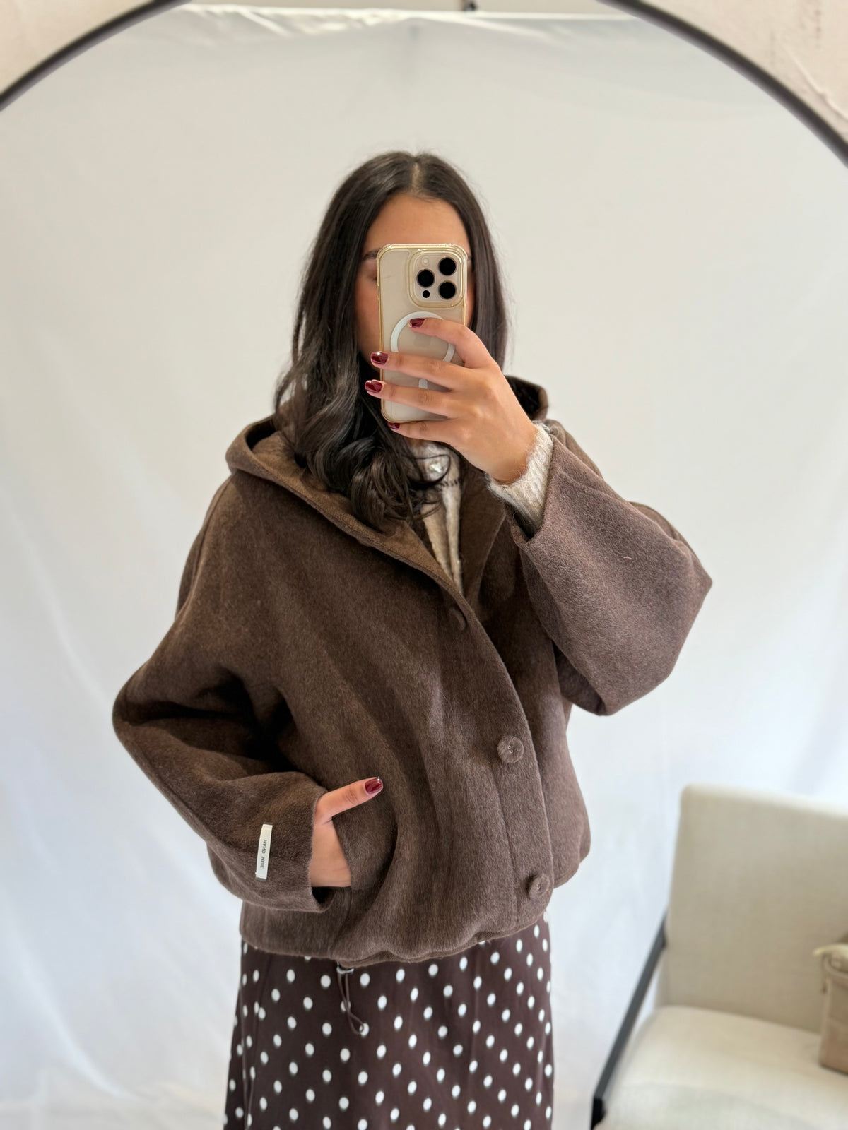 Manteau laine brown - Flora