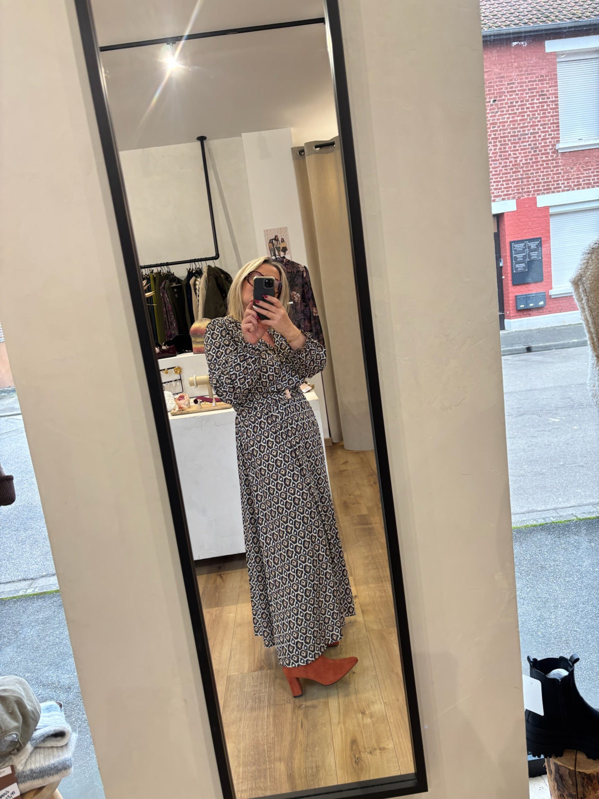 Robe longue marron - Ilona