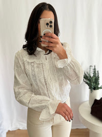 Blouse broderie blanc - Oslo