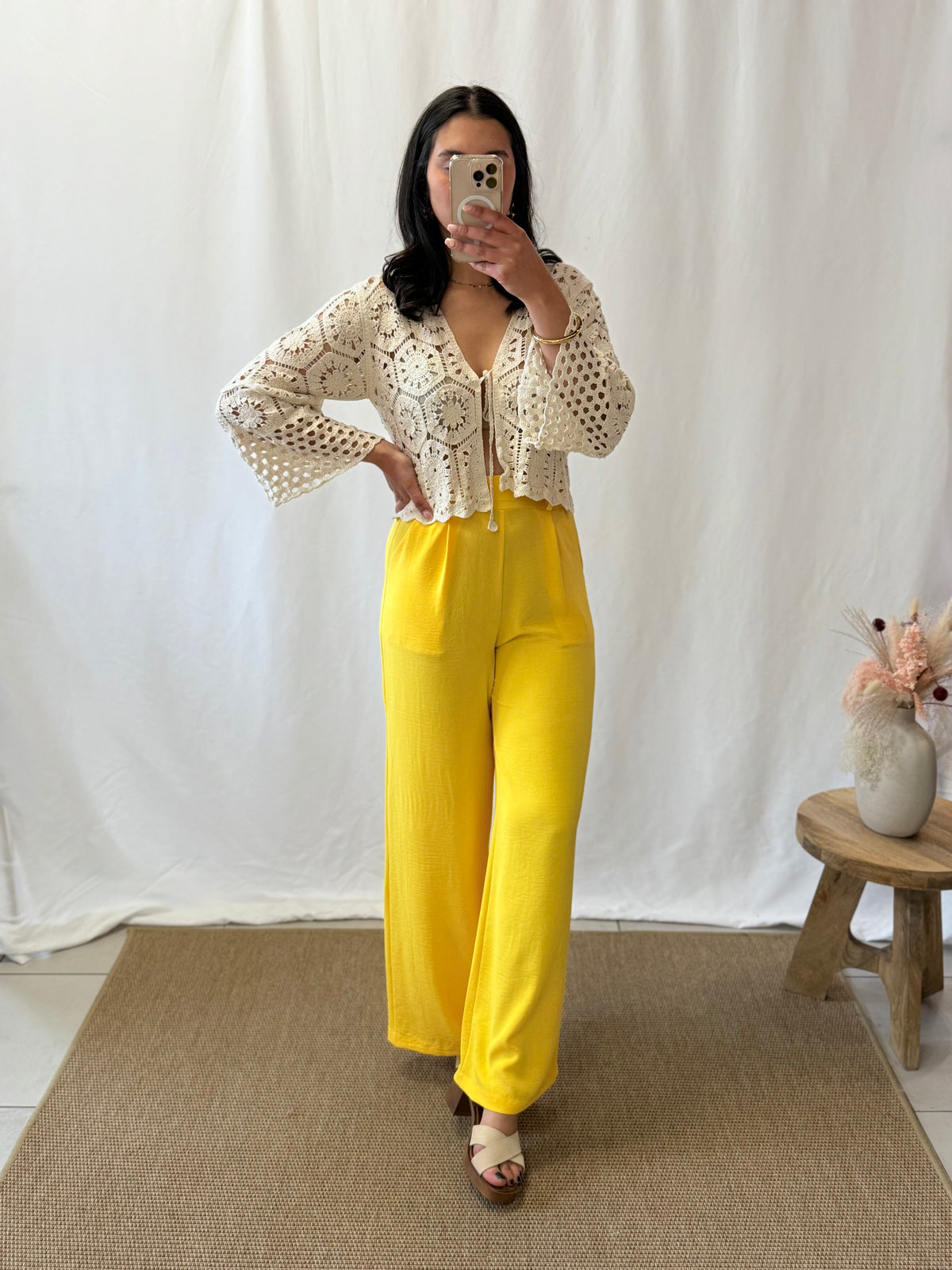 Pantalon fluide jaune - Paula