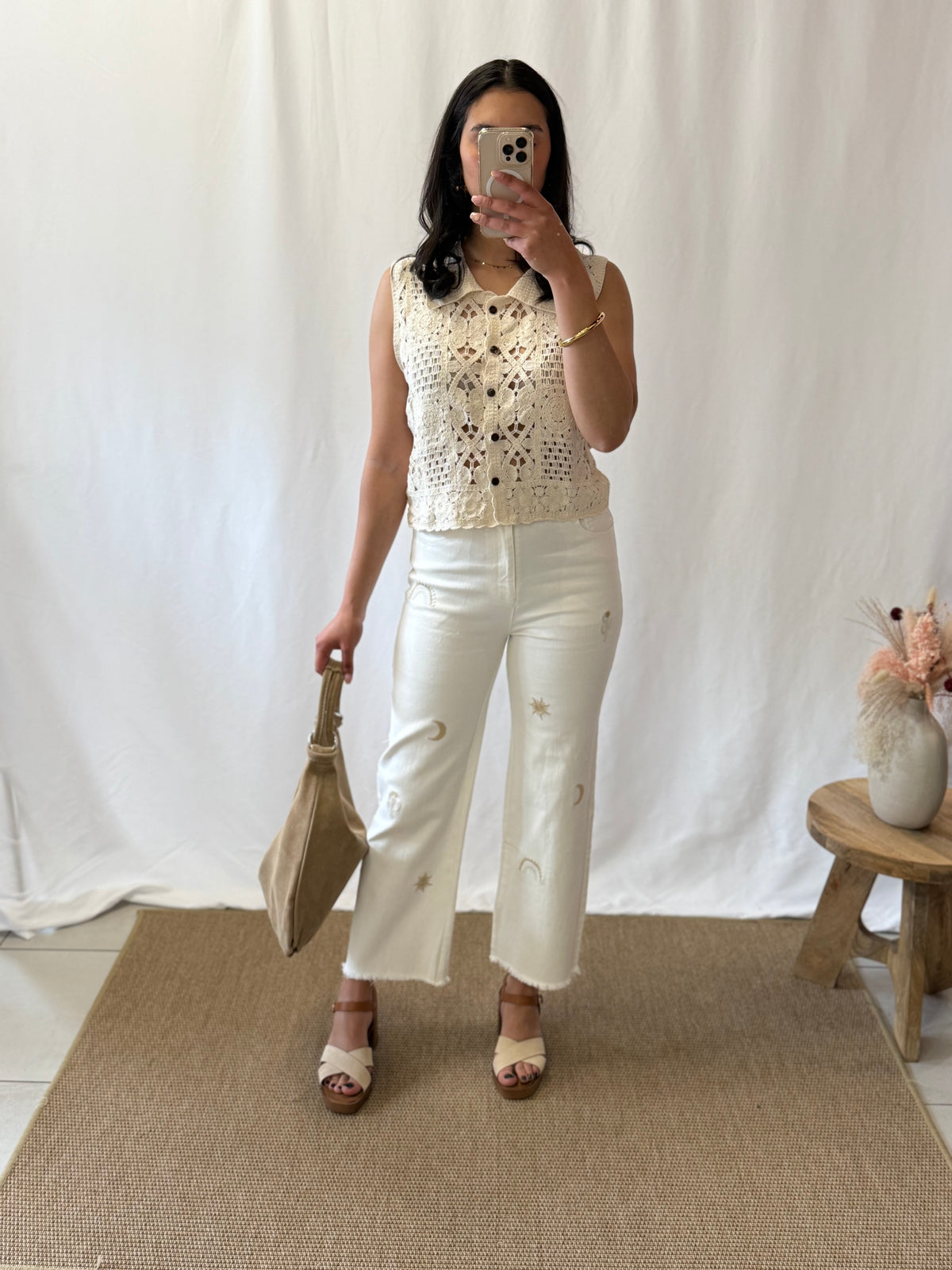 Jean blanc motifs - Solal