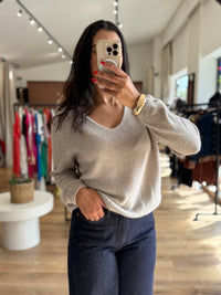 Pull beige fonce - Nina