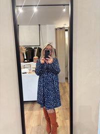Robe motifs bleu - Ida