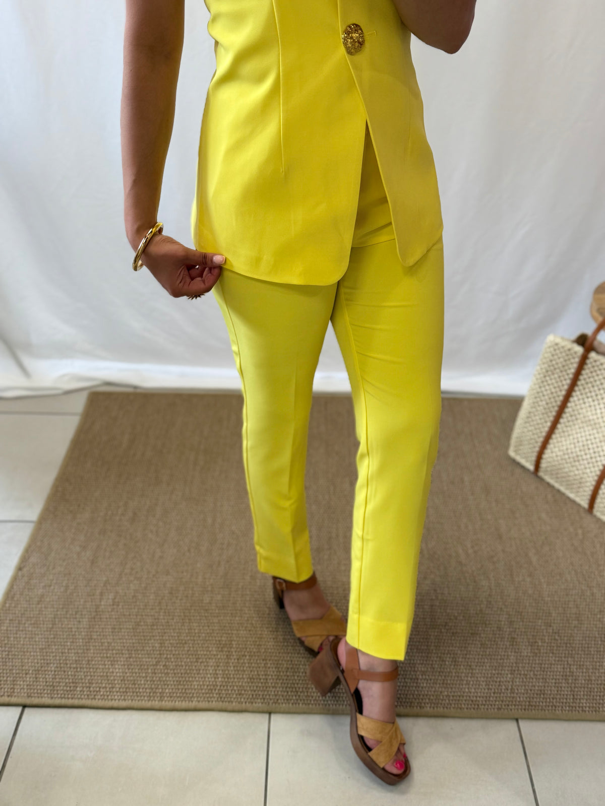 Pantalon cigarette jaune - Aurel