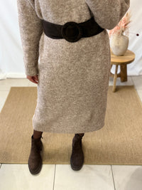 Robe longue taupe - Elio