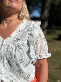 Haut fleurie blanc - Oscar