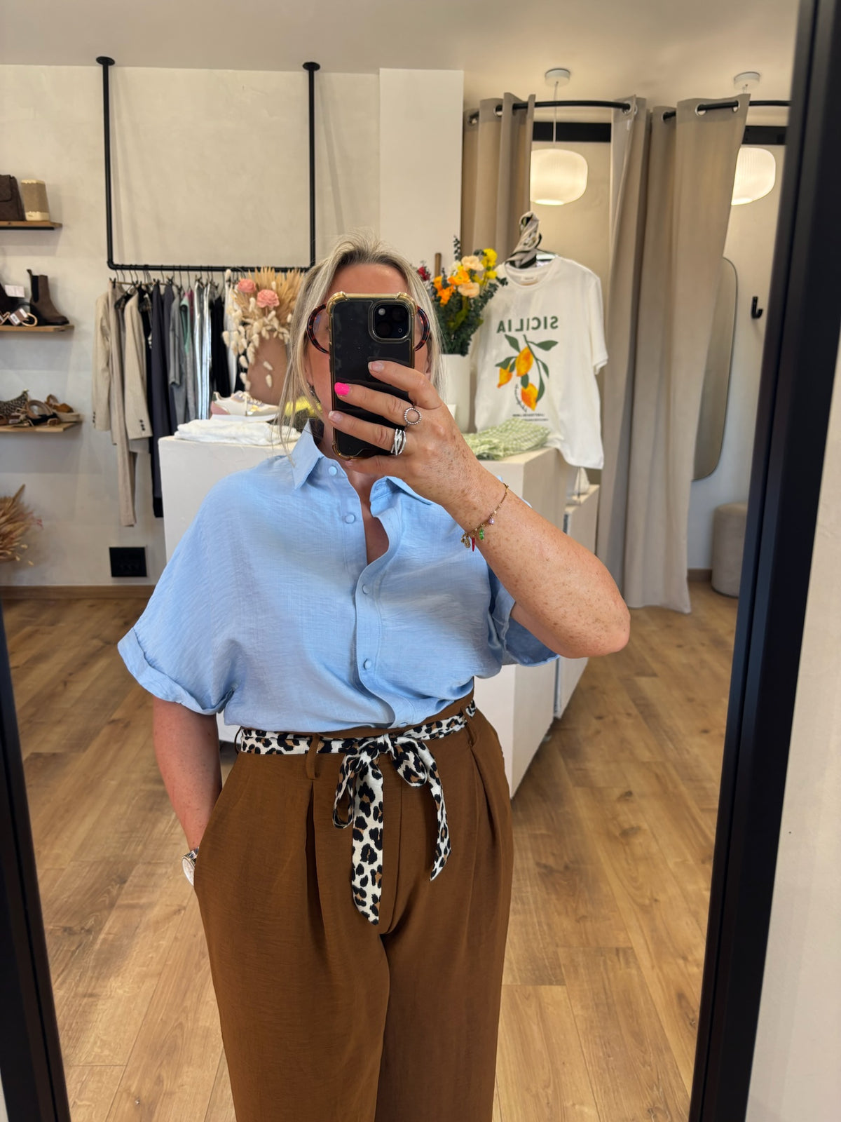 Blouse bleu ciel - Aurelo