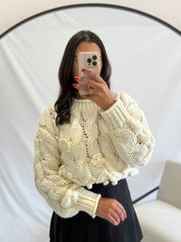 Pull grosse maille beige - Iris