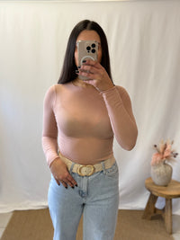 Haut cachemire rose poudre - Anais